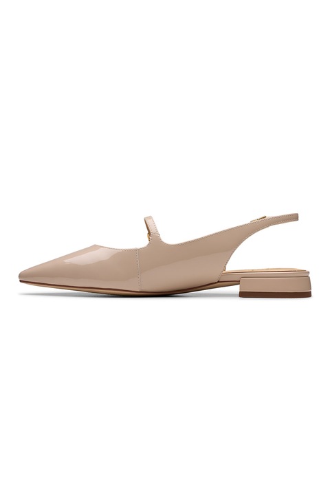 Clarks, Кожени заострени пантофки Sensa, Бежов
