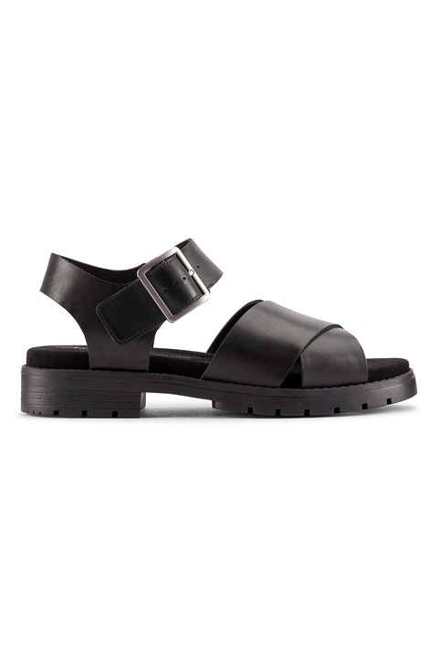 Clarks, Кожени сандали Orinoco с каишка с тока, Черен