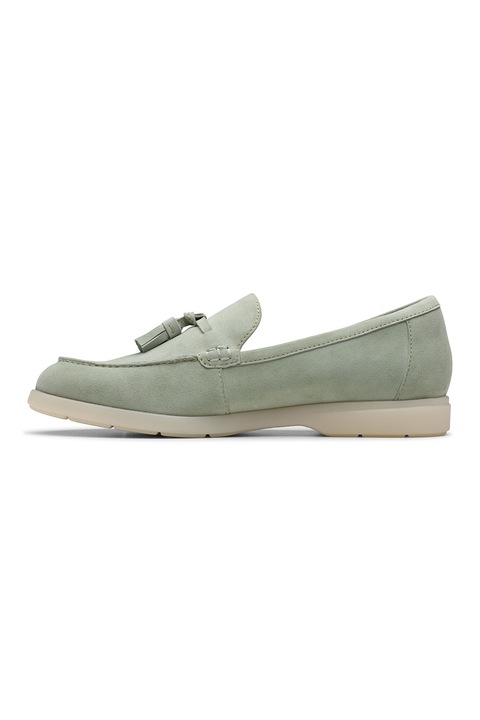 Clarks, Велурени мокасини Narini Edge, Светлозелен