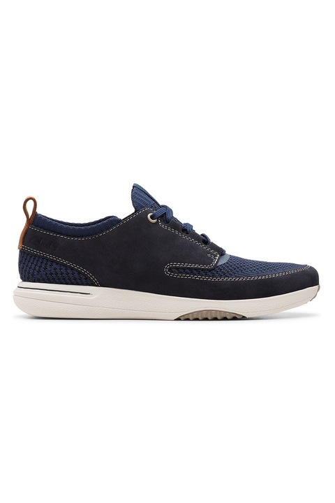 Clarks, Спортни обувки с велур, Тъмносин