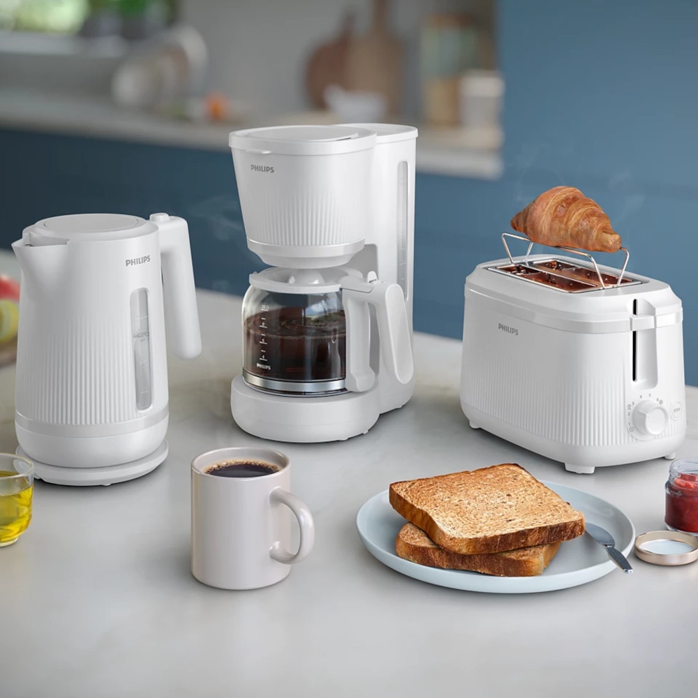Cafetiera Philips Seria 3000 HD7411/00, 1.25 l, Oprire automata, Alb arctic