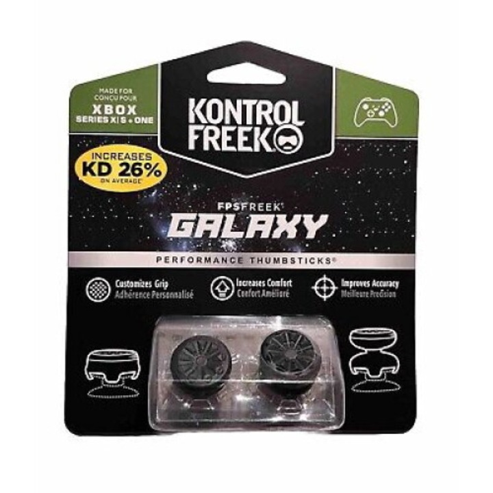 2 db hüvelykujj fogantyúból álló készlet a Silicone Performance KontrolFreek GALAXY fekete Xbox One/Xbox Series X/S-től