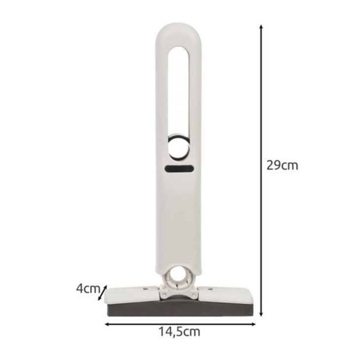 Mini mop portabil cu sistem de auto stoarcere CLASStitude usor de depozitat, stergere usoara suprafete / geamuri, 2 bureti inclusi, 29 x 14, 5 x 4 cm, Alb
