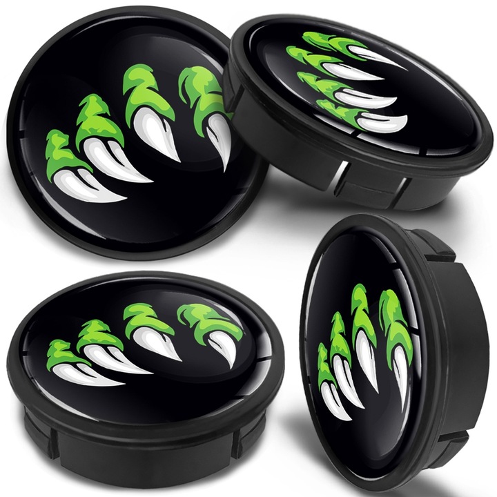 Kupak készlet alufelnihez SkinoEu, külső átmérővel 60mm, belső átmérővel 56mm, alumínium keréktárcsákhoz, Univerzális, Toxic szögek, CXZ 8, 4db