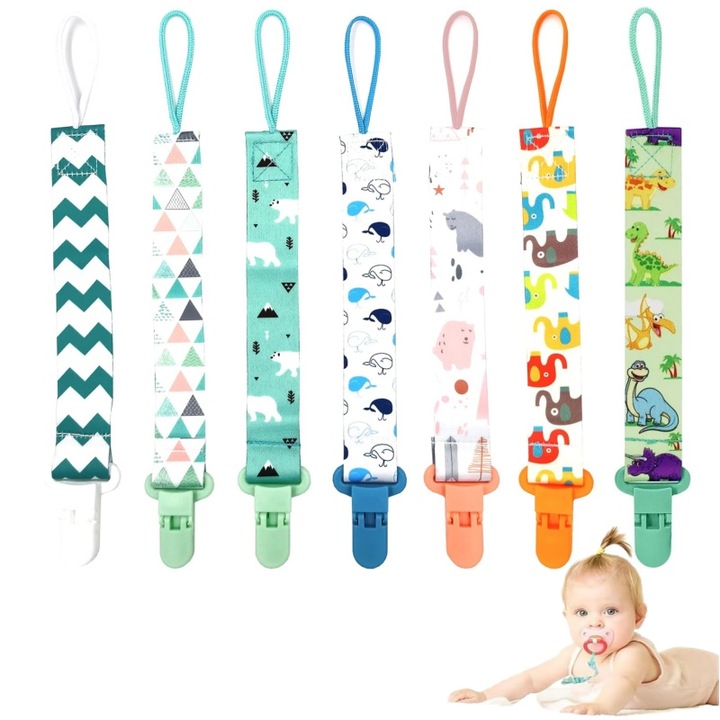 7 db cumi lánc készlet, AjieQaQ, textil, többszínű, 0-4 év