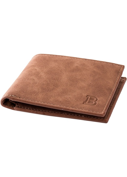 Мъжки портфейл OEMG®, полиуретан, кафяв