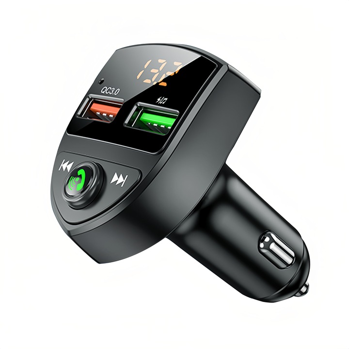 Handsfree-installatie voor auto, Bluetooth 4.2, handsfree, met clip, geïntegreerde microfoon, TF-kaartsleuf, luidspreker automatisch opnieuw verbinden voor GPS, muziek, oproepen, volumeregeling Handsfree-installatie voor auto, Bluetooth 4.2, handsfree, met clip, geïntegreerde microfoon, TF-kaartsleuf, luidspreker automatisch opnieuw verbinden voor GPS, muziek, oproepen, volumeregeling