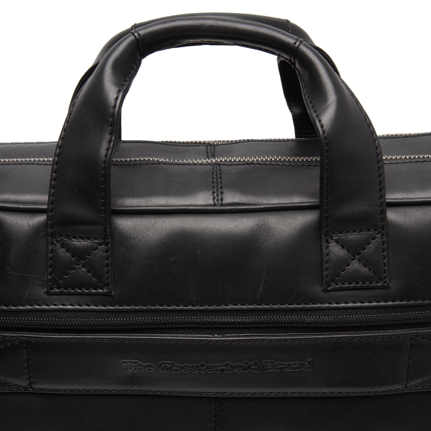 Geanta de laptop din piele naturala, The Chesterfield Brand, Iseo 15 inch, Negru