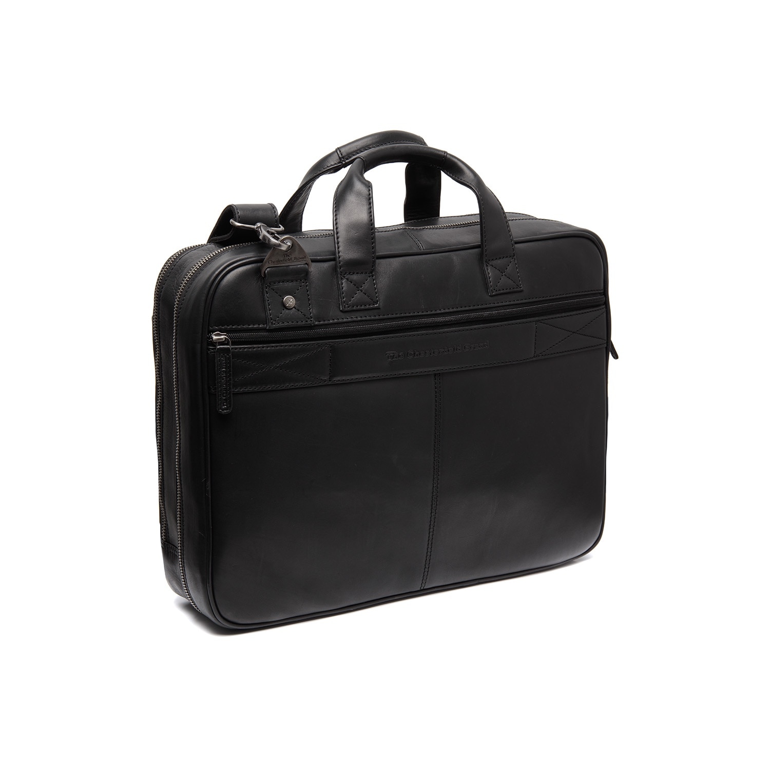 Geanta de laptop din piele naturala, The Chesterfield Brand, Iseo 15 inch, Negru