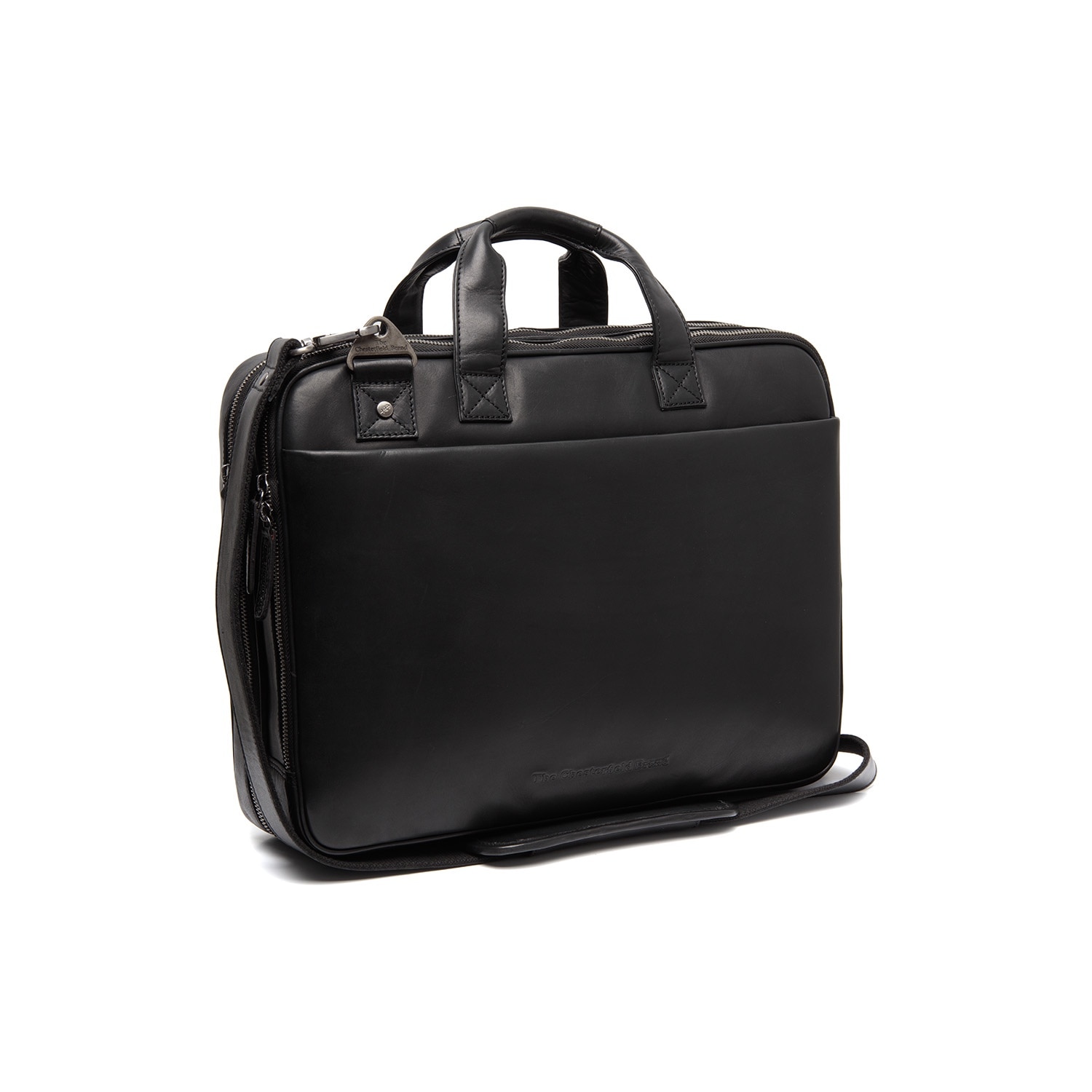 Geanta de laptop din piele naturala, The Chesterfield Brand, Iseo 15 inch, Negru