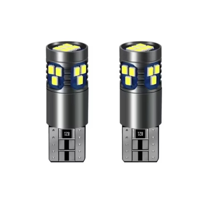 LED izzó T10 W5W INELAG18 LED SMD, 12V, 2 db, helyzetjelző, mennyezeti lámpa, csomagtartó, jelző, tükör lámpák, környezeti fények, fehér fény 6000k, canbus