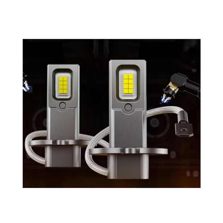 Комплект 2 LED крушки за кола H3, mini, INELAG, 120W, 12V, 6000K