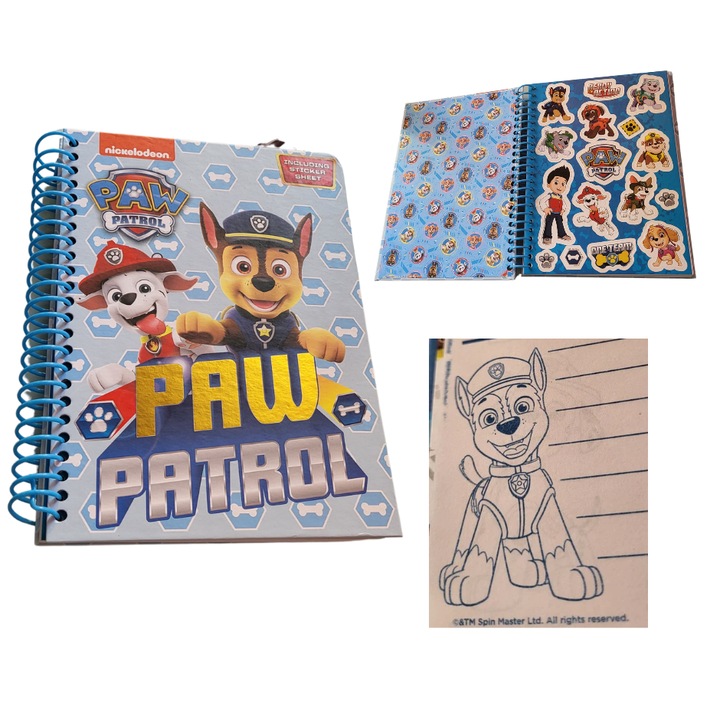Тетрадка Paw Patrol, със стикер, B5, 70 страници, синя спирала