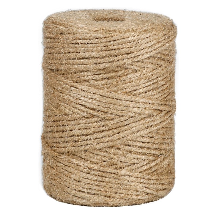 Канап от юта, Axroad Mall, котешко въже, юта, диаметър 3 мм, дължина 200 м, устойчив на износване, здрав и издръжлив, за занаяти, опаковане на подаръци, градинарство, букети, празнични декорации, естествени материали