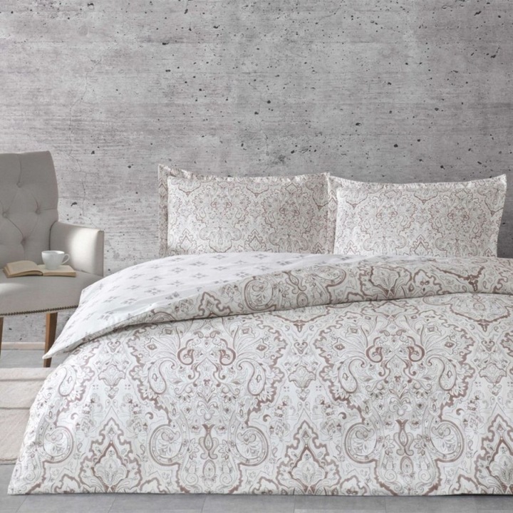 Dupla ágynemű, 100% szatén pamut, 4 db, 230x260 cm, TAC Mako-Satin, Cassandra