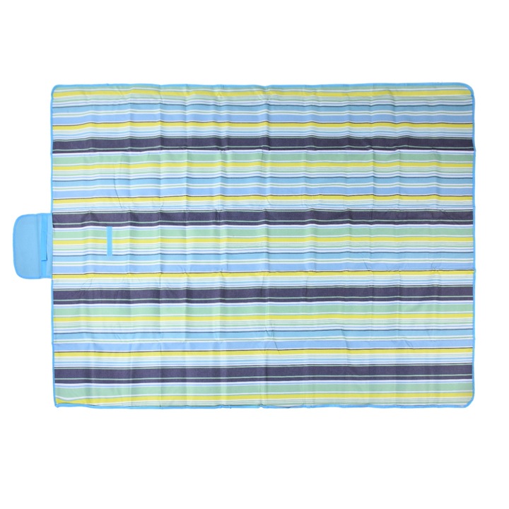 Постелка за пикник Jormftte, 145x200 см, водоустойчива, лесна за транспортиране, за 5-6 души, с шарка на райета