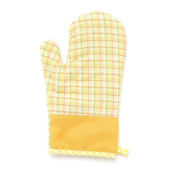 Jormftte konyhai kesztyű, hőálló, sárga, főzéshez és sütéshez