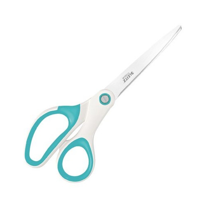 Foarfeca birou, LEITZ "Wow Titan", 17 cm, Albastru ca gheata