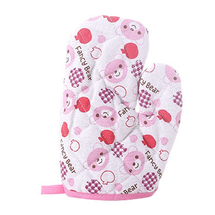 Konyhai kesztyű, Jormftte, 1 darabos készlet, hőálló, állatmintás, rózsaszín