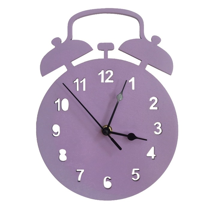 Jormftte dekoratív óra, északi stílusú, fali dísz, lila színű, fotó kellékként használható