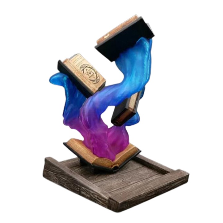 Tomes of Magic dobókockatorony, Jormftte, gyanta, kézzel festett, dobókockatartóval, 20x15x10cm