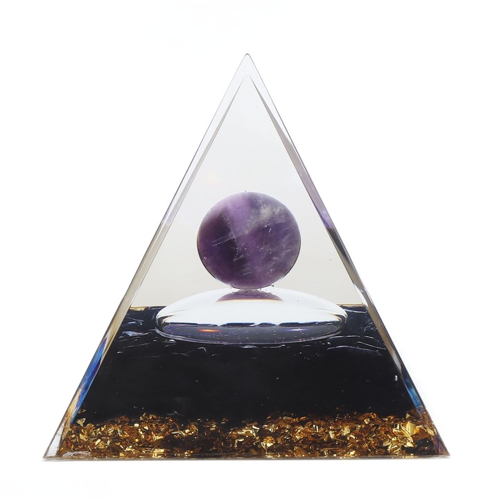 Kristálypiramis, Jormftte, 6cm, energetizáló, stresszcsökkentő, többszínű