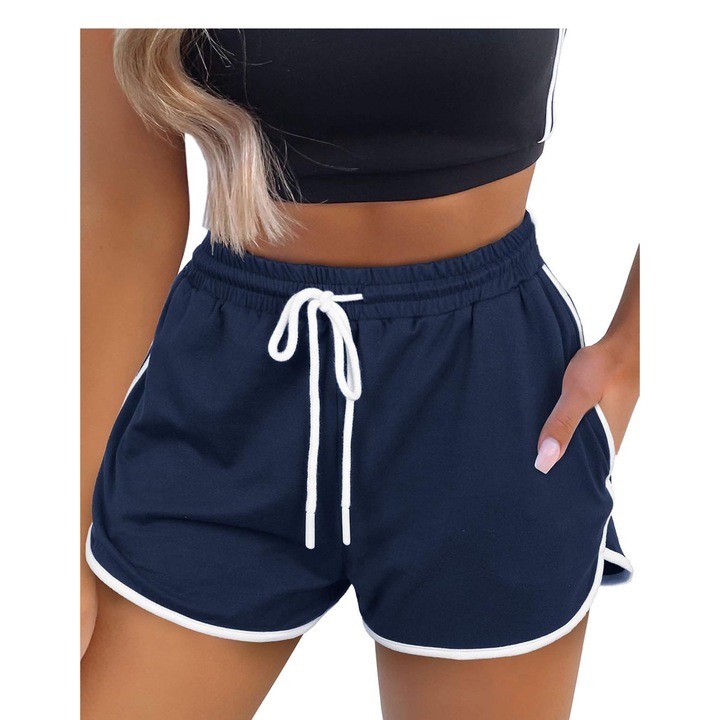 Női sportnadrág, Jormftte, atlétikai rövidnadrág, kék, kényelmes anyag