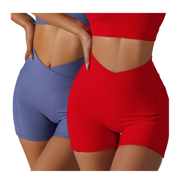 Női sportnadrág, Jormftte, 2 darabos szett, keresztezett derék, ultrakönnyű, nejlon/spandex