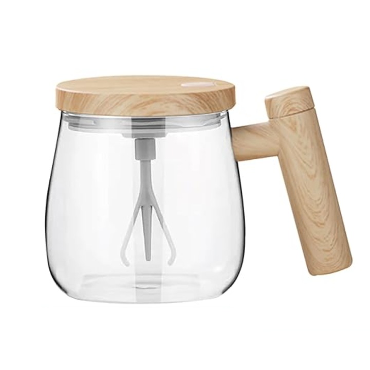 Cana electrica de amestecat, sticla borosilicata, 400 ml, dimensiuni 10.5x9x9 cm, design impermeabil IPX67