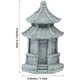 Figurina pentru gradina, Pogoda chineza, 3 bucati, decoratiune exterioara, dimensiuni mici, 5.5 X 2.8 cm, gri