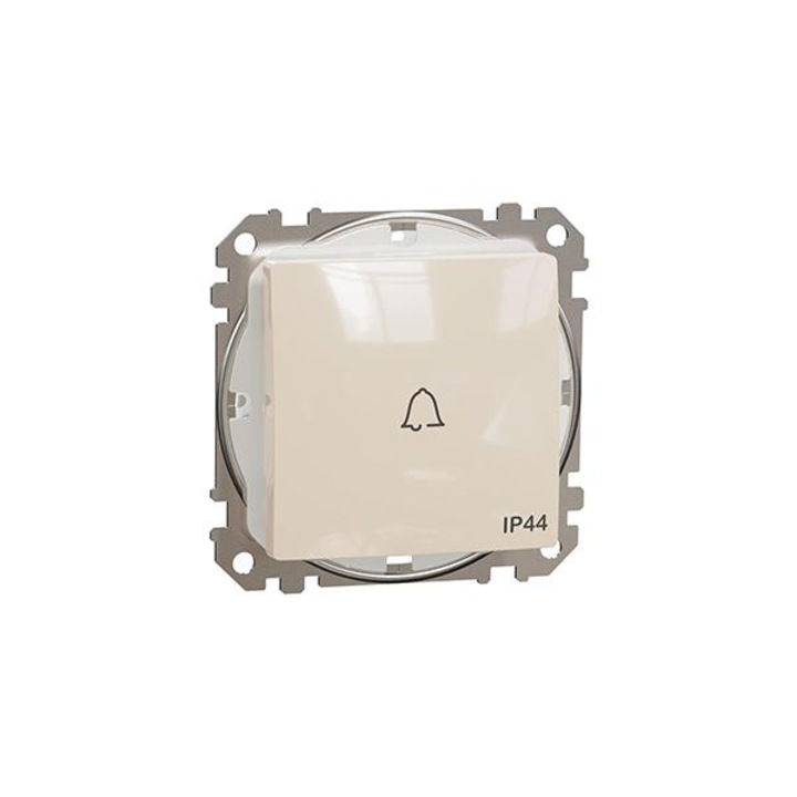 Intrerupator, Schneider New Sedna unipolar cu semnal clopot, conexiune cu arc, 10a, Ip44, bej