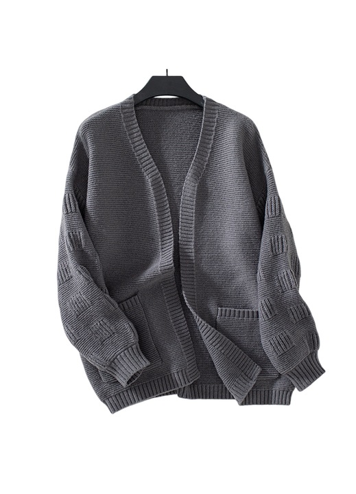 Női kardigán, Jormftte, szürke, akril, hosszú ujjú