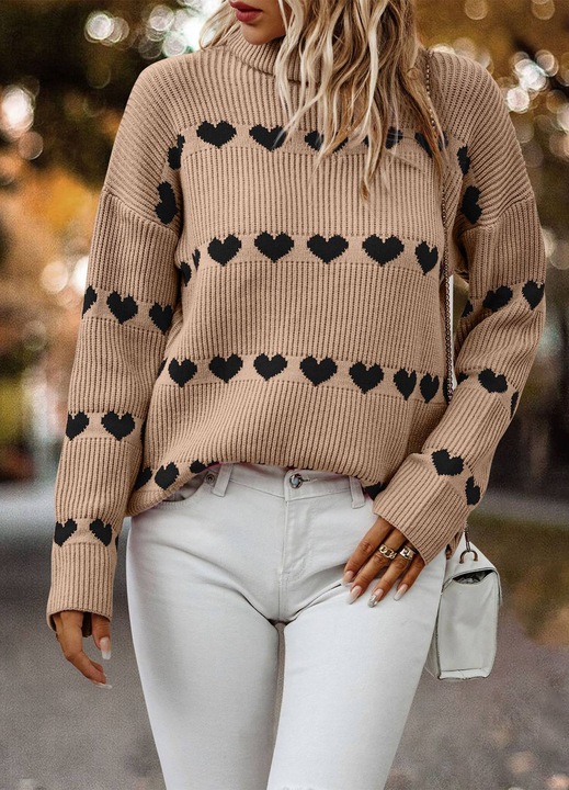 Női pulóver Jormftte, bézs, akril, őszi és téli