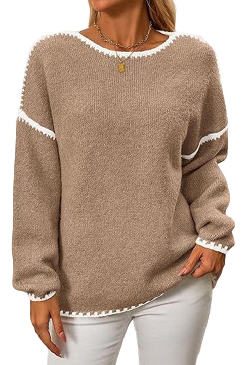 Női pulóver, Jormftte, alkalmi, hosszú ujjú, akrilszál