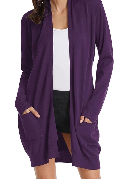 Jormftte lila női kardigán zsebekkel, viszkóz