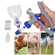 Set de pistol pentru injectie veterinara Fudisenn®, injectie continua, 5 ml, scara transparenta, material metalic, flacon gratuit de 100 ml pentru medicamente si 10 ace din otel inoxidabil, albastru