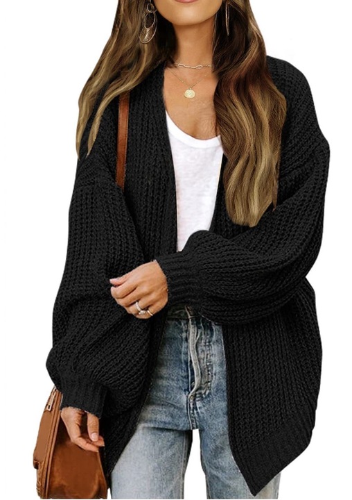 Női kardigán, Jormftte, fekete, akril