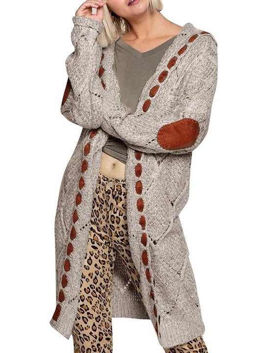 Női kardigán, Jormftte, hosszú, könnyű, kényelmes, kötött