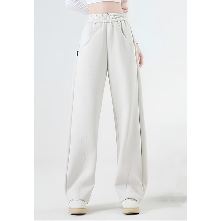 Női sportnadrág, Jormftte, hosszú, magas derekú, bézs, pamut