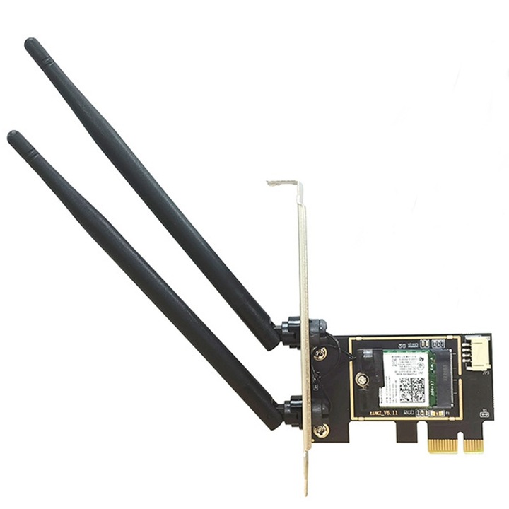 Мрежова карта, TOIITKQ, двулентова, Wi-Fi 6, PCIe, Bluetooth 5.2, многоцветна