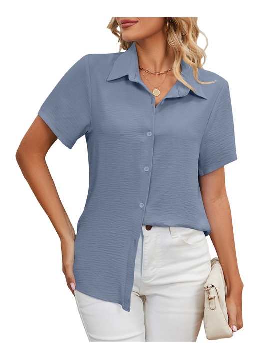 Női ing, Jormftte, szürke, gombos, légáteresztő, rövid ujjú, 2XL INTL