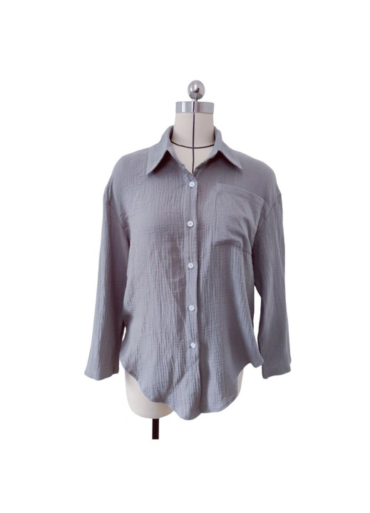 Női ing, Jormftte, hosszú ujjú, alkalmi, egyszerű, szürke