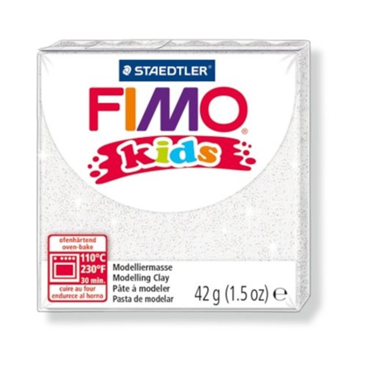Plastilina, Fimo, 42 g, Alb stralucitor