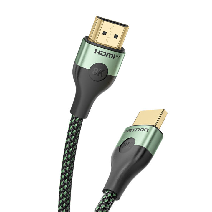 HDMI 2.1 кабел, VENTION, 8K 60Hz/4K 240Hz, найлон, зелен, 2 м