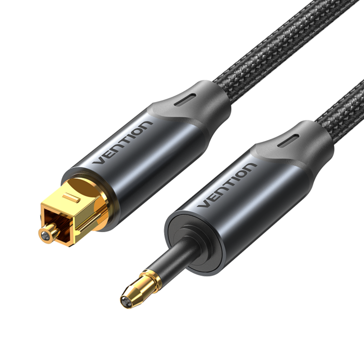Оптичен аудио кабел Toslink към Mini Optical Toslink, VENTION, S/PDIF, найлон, 0,5 м