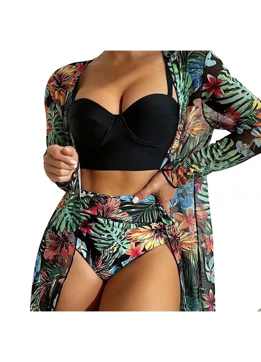 Női strandruha, Jormftte, 3 részes, többszínű