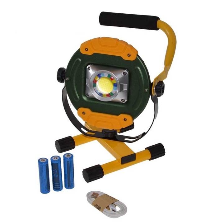 Lampa de Lucru LED COB 30W cu Suport – Iluminare Puternica pentru Atelier, Garaj, Proiecte DIY