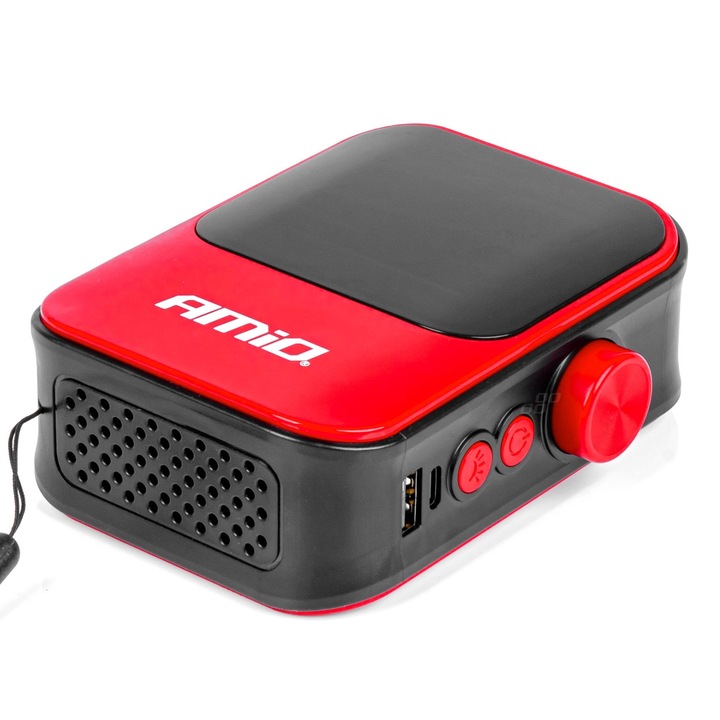 Compresor auto portabil 40W baterie incorporata 2000mAh, Rosu