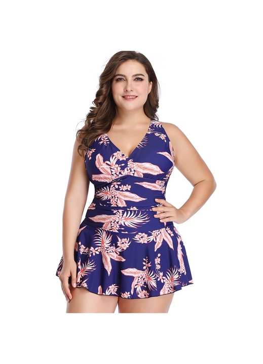 Női ruha fazonú fürdőruha, Jormftte, kétrészes, kék/rózsaszín