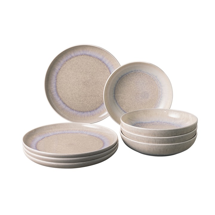 Set 8 piese Perlemor Sand, portelan, Villeroy&Boch-443105